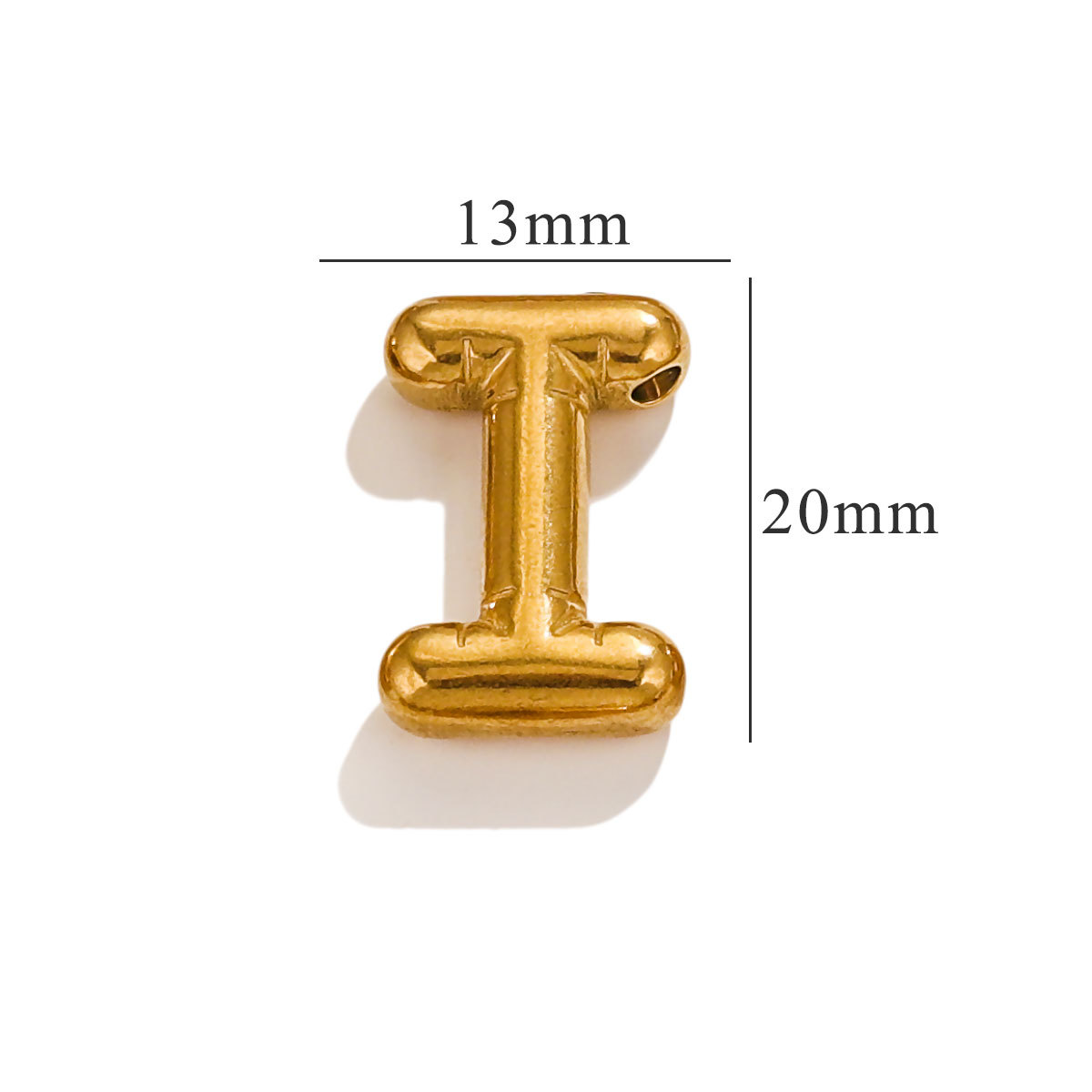 Gold color / 1 Piece Classic Simple Style Letter I Shape Stainless Steel  Gold Color Women's Pendant Picture9